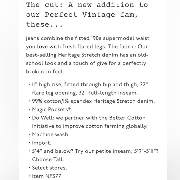 Madewell The Perfect Vintage Flare Jeans Size 27 Heritage Stretch Blue Denim - Picture 15 of 16